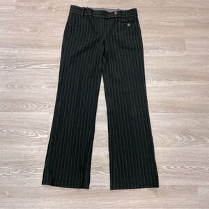 BCBGMaxazria Black striped Straight Office Dress Pants us4